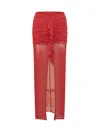 De La Vali Tiramisu Skirt In Red