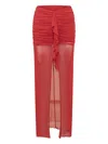 De La Vali Tiramisu Skirt In Rot
