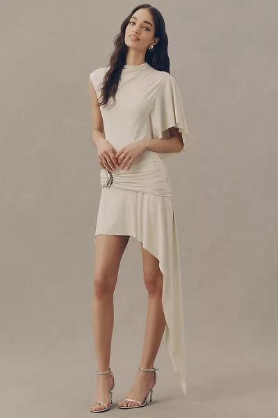 De La Vali Titan Mini Dress In Neutral