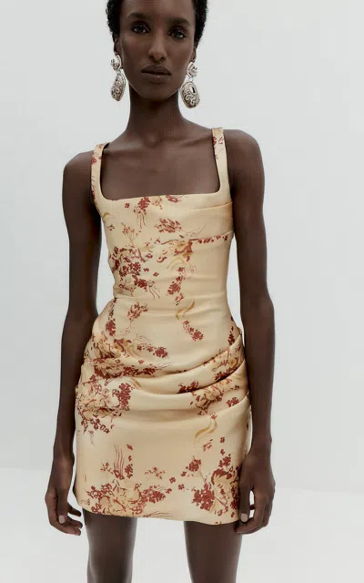 De La Vali Vera Corseted Mini Dress In Floral