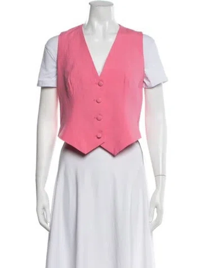 Pre-owned De La Vali Vest In Pink