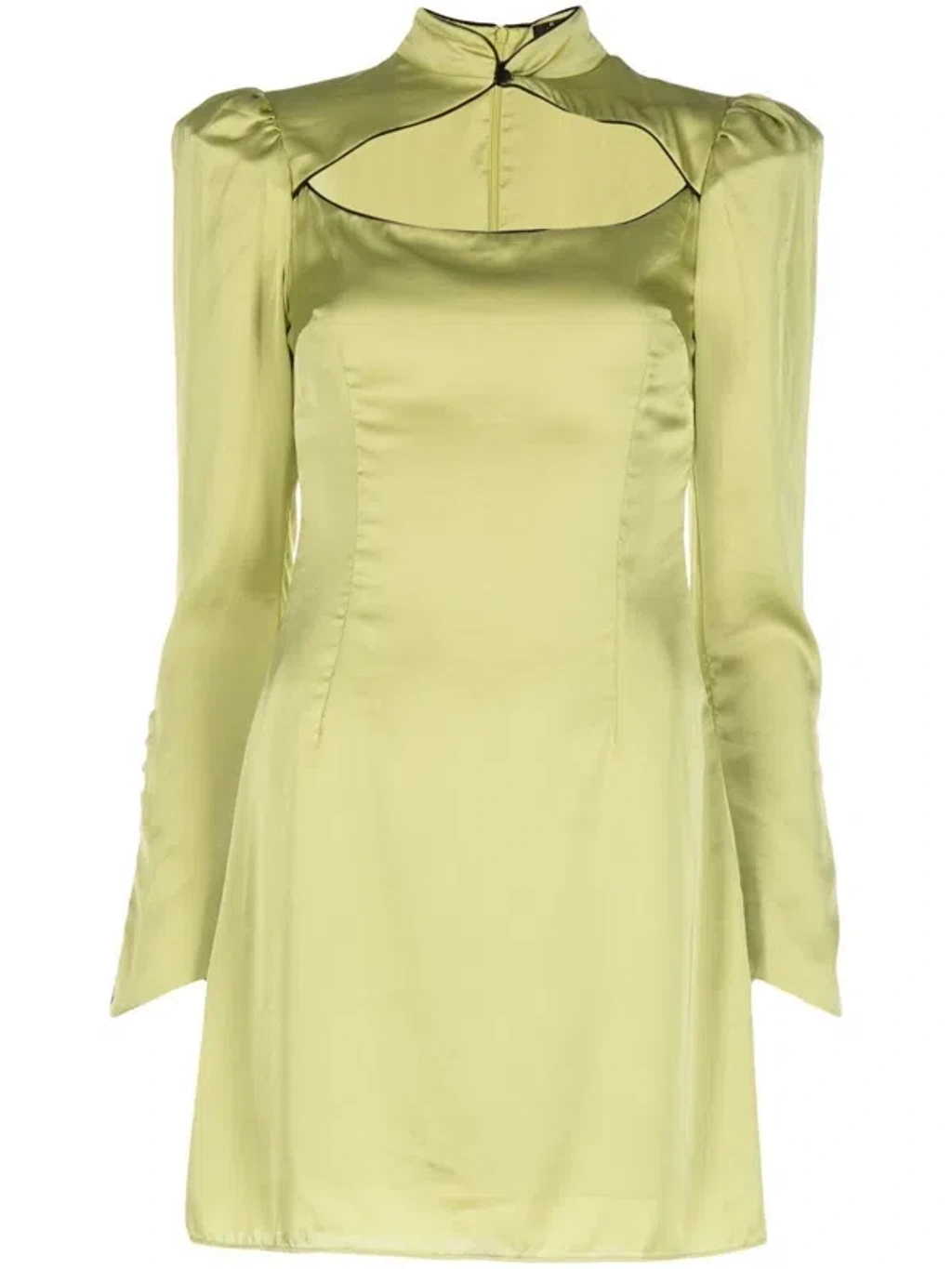 De La Vali De La Vail Vinyl Mini Green Dress | ModeSens