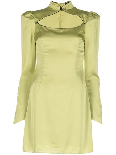 De La Vali De La Vail Vinyl Mini Green Dress