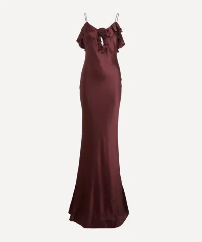 De La Vali Women's Esperanza Rose Maxi Dress In Burgundy