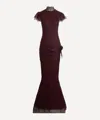 De La Vali Women's Silentium Lace Maxi Dress In Burgundy