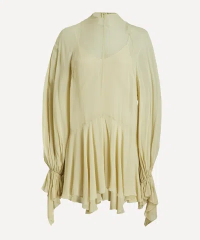 De La Vali Women's Terran Chiffon Mini Dress In Neutral