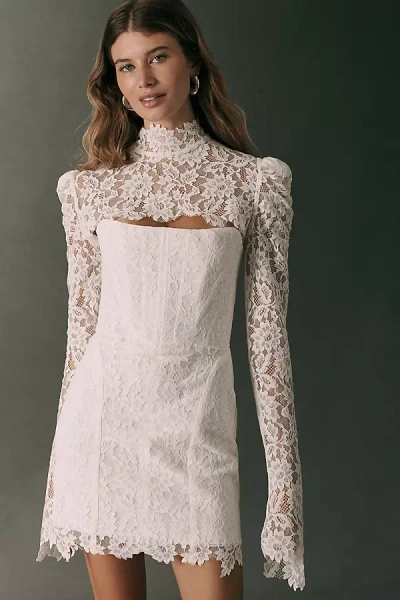 De La Vali X Anthropologie Weddings Viresco Mini Dress In White