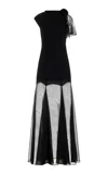 De La Vali Zila Chiffon Maxi Dress In Black