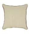 De Le Cuona Linen Fringe Bison Cushion