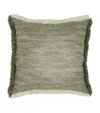 De Le Cuona Linen-wool Fringe Tatami Cushion