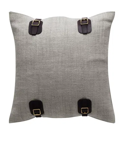 De Le Cuona Maroc Buckle Cushion In Gray