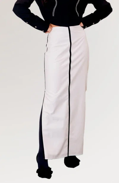 De Loreta Aminta Cotton Maxi Pencil Skirt
