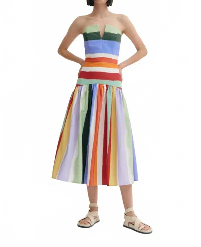 De Loreta Ariel Midi Dress In Salinas In Multi