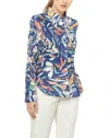 De Loreta Carmela Blouse Jaleo Azul In Navy Multi