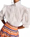 De Loreta Chia Blouse In Solid White In White