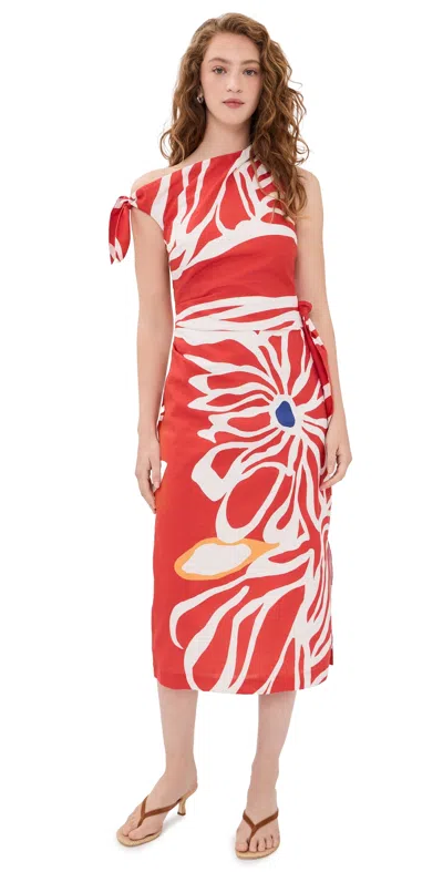 De Loreta Cleo Dress Miraflores In Red