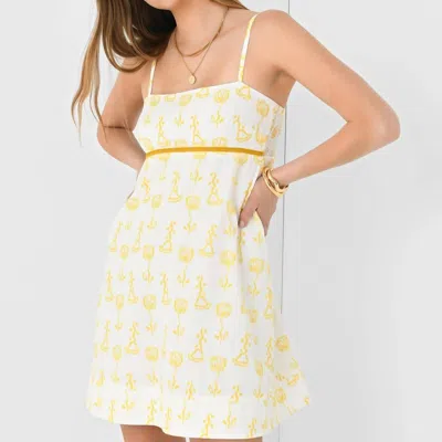 De Loreta Cruz Dress In Trigo Amarillo In Yellow