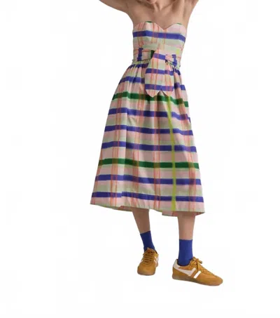 De Loreta Dalila Dress In Aqua Print In Multi