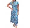 De Loreta Jocon Short Sleeve Maxi Dress In Multicolor In Multi