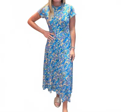 De Loreta Jocon Short Sleeve Maxi Dress In Multicolor