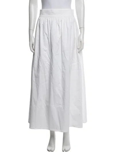 Pre-owned De Loreta Long Skirt In White