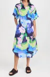 De Loreta Mari Dress In Oleo Azul In Multi