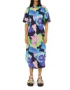 De Loreta Mari Dress In Oleo Azul In Multi