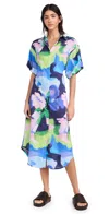 De Loreta Mari Dress In Oleo Azul In Oleo Azul