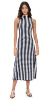 De Loreta Montebello Dress Navy / White In Black
