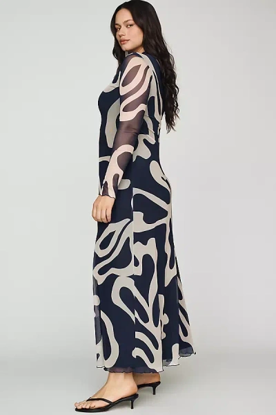 De Loreta Myanmar Midi Dress In Multi