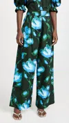 De Loreta Panca Pants In Recuerdos Verde In Multi