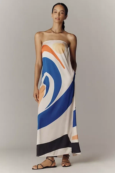 De Loreta Plus Aloe Cotton Midi Dress In Multi