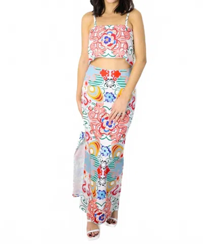 De Loreta Polen Maxi Skirt In Multi