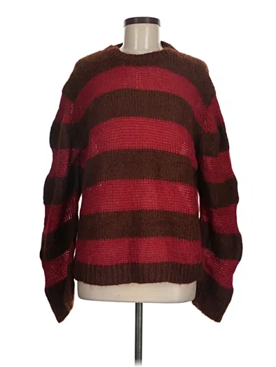 Pre-owned De Loreta Pullover Sweater In Burgundy