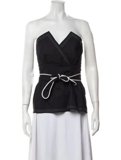 Pre-owned De Loreta Strapless Top In Black