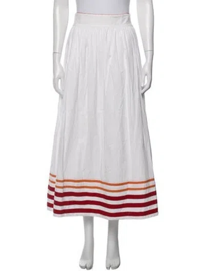 Pre-owned De Loreta Striped Long Skirt In Multicolor
