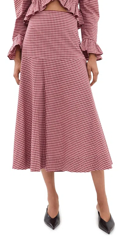 De Loreta Valencia Skirt Vichy Red