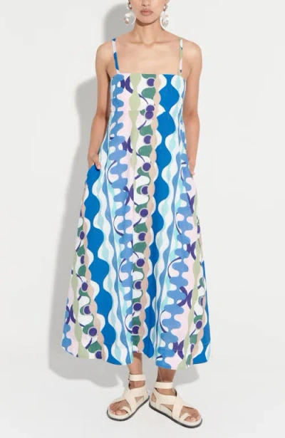 De Loreta Veracruz Spaghetti Strap Cotton Midi Sundress