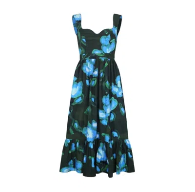 De Loreta Women's Quinoa Dress In Recuerdos Verde In Multi