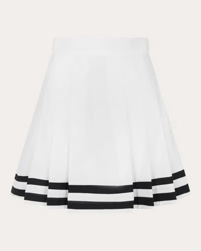 De Loreta Women's Zinia Mini Skirt In White/navy