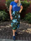 De Loreta Yuzu Skirt In Recuerdos Verde In Multi