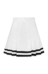 De Loreta Zinia Cotton Pleated Miniskirt In White
