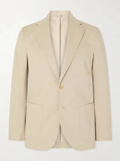De Petrillo Cotton Suit Jacket In Neutral