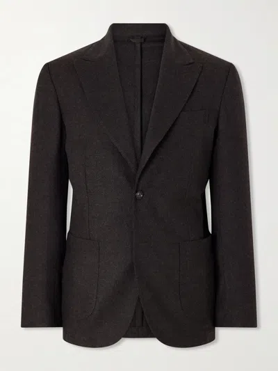 De Petrillo Faro Wool And Cashmere-blend Blazer In Blue
