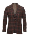 De Petrillo Man Blazer Midnight Blue Size 40 Virgin Wool In Burgundy