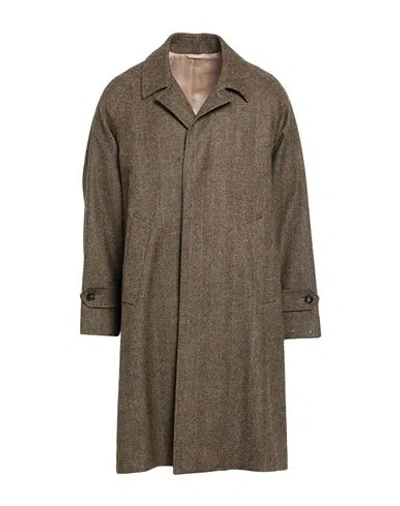 De Petrillo Man Coat Camel Size 42 Lambswool In Brown