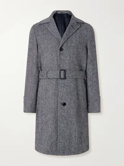 De Petrillo Petrucci Belted Wool And Cashmere-blend Tweed Coat In Multi