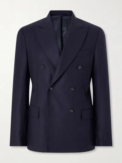 De Petrillo Sorrento Wool-twill Suit Jacket In Blue
