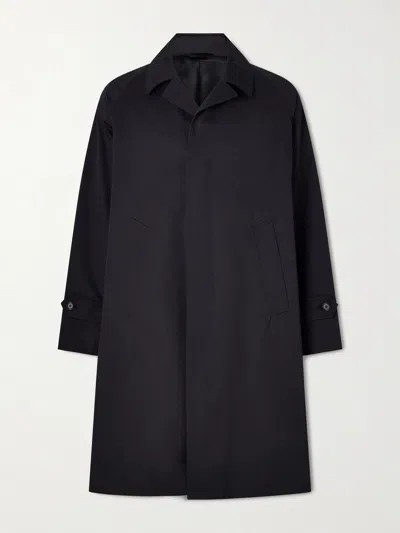 De Petrillo Structured Cotton-blend Coat In Black