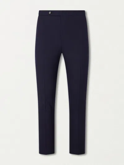 De Petrillo Tapered Virgin Wool Suit Trousers In Blue